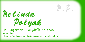 melinda polyak business card